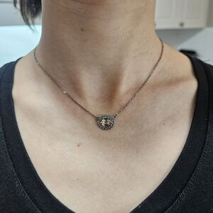 Swarovski Champagne Crystal Pendant Necklace